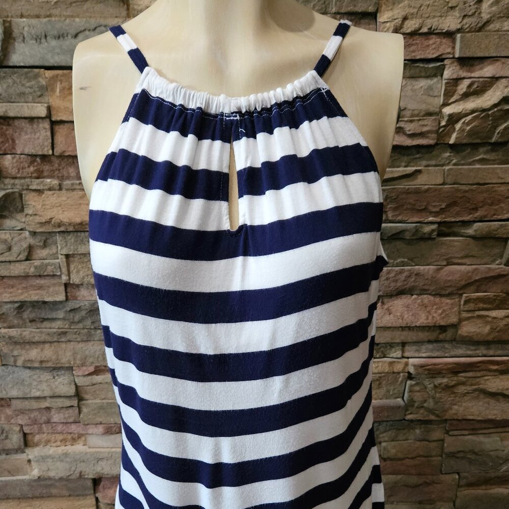 Navy and white top
